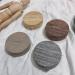 Imitation Wood Grain Round Contact Lens Case with Mirror - Cartoon Eye Storage Box for Light Brown Lenses - Buy Online on GoSupps.com