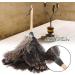 Ostrich Feather Duster Household Handmade Washable Reusable Non Electrostatic Brown Feather Duster with Wooden Handle for Keyboard Home Car Office - Buy Online on GoSupps.com