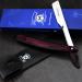 Buy Maroon Folding Barber Shavette Razor - Straight Cut Throat Razor for Men with Leather Pouch & Box | International Shipping Available - Buy Online on GoSupps.com