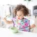 Bumkins Baby Bowls Silicone Baby Feeding Set Suction Bowls for Baby and Toddler with Spoon and Lid First Feeding Set Platinum Silicone Bowl for Babies 4 Months Up Sage - Buy Online on GoSupps.com