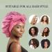 WUBAYI 2PCS Satin Bonnet Silk Bonnet Hair Wrap for Sleeping Hair Bonnet for Bath Tie Band for Women Long Curly Braid Hair Pink Blue - Buy Online on GoSupps.com