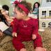 Baby Girl White Lace Ruffle Romper Top + Jeans Shorts Set | 18-24 Months Red - Buy Online on GoSupps.com