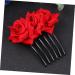 Beatifufu 1pc Floral Comb Bridal Hair Clip Hairbrush for Women Flower Hair Wedding Hair Accessories for Women Floral Hair Comb Women Hair Accessories Barrettes for Women Gold Hair Clips - Buy Online on GoSupps.com