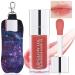 Amazfly Hydrating Lip Oil  Plumping Lip Gloss Tinted Lip Balm Lip Care Transparent Toot Lip Oil  Long Lasting Nourishing Lip Glow Oil Non-sticky Big Brush Head Glitter Shine Primer Lip Tint (012  Rosewood)