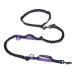 Mile High Life | Retractable Hands Free Dog Leash | Waist Running Adjustable | Reflective Dual Bungees | Dual Handles | Small Medium Large Dogs | (Purple) 7 Foot (Pack of 1) Waist Running-Purple