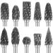 LG 10Pcs Grinding Burr Set Tungsten Steel Sharp Rotary Burrs Bit with 1/8 Inch Shank Wear Resistant Carving Burr Set Rotary Tool Accessories Woodworking Tool for Stone Wood Metal GUANSHANG - Buy Online on GoSupps.com
