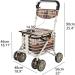 Multifunctional Elderly Walker The Elderly Can Push & Sit Lightweight Folding Spray-Painted Steel Shopping Cart with Duffel Bag and Decoration - Buy Online on GoSupps.com