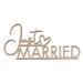 Ginger Ray Wooden Just Married Place Setting Brown "Just Married" setting