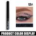 Shimmer Glitter Eyeshadow - Pearl Liquid Eyeliner Neon Rainbow Eyeliner | Portable Sparkling & Shimmer Eyes Makeup Glitter Gel Eyeshadow Liquid for Women and Girls Cle-ca 12 - Buy Online on GoSupps.com