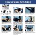 Adjustable Arm Sling for Shoulder Injury with Waist Belt - Left or Right Arm (Large) | International Shipping Available - Buy Online on GoSupps.com