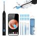 Ear Wax Removal GuardWee Ear Cleaner with Camera and Light - Ear Wax Removal Tool Camera with 6 Pcs Ear Pick Set Ear Cleaning Kit 1440P HD Camera (Black)