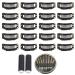 30pcs 9 Teeth Stainless Steel Snap Comb Wig Clips  Hair Extension Clips  Wig Accessories Clip with 30 Assorted Sewing Needles and 2 Rolls Thread (Black) Black 9-Teeth 30pcs