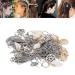 70 Silver Metal Hair Rings & Beads for Braids | Dreadlocks Hair Jewelry | Stylish Accessories for Men & Women - Buy Online on GoSupps.com
