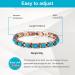 Yinox Magnetic Therapy Arthritis Copper Bracelet for Women - Stylish Relief for Wrist Pain with Turkish Turquoise (3500 Gauss) - Buy Online on GoSupps.com