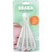 Beaba Set of 4 Silicone Weaning Spoons | Stage 1 | Soft Rounded Tip | Long Ergonomic Handle | Grey - Buy Online on GoSupps.com