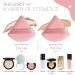 MOTZU 12-Piece Cotton Powder Puff Set - Triangle Wedge Shape for Contouring Under Eyes and Corners - 2.76 inch with Strap - Pink - Buy Online on GoSupps.com