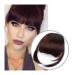 Bangs Clip in Bangs Fashion False Bangs Neat Fringe Hairpiece Thick Blunt Bangs Clip in Hair Extensions Synthetic Fake Bang Hair Piece Hair Accessories for Women Curved Bangs for Daily Wear (Color 2M33 thick bang