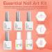 Dipping Powder Nail Kit Starter with Nail Drill - 6 Color Set with Glitter and Essential Liquid, Manicure Tools Gift for Women - Buy Online on GoSupps.com