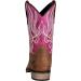 TuffRider Youth Arches Flame Embroidered Pink Square Toe Western Boots - Size 5, Brown - Buy Online on GoSupps.com