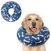 Supet Rewrise Dog inflatable freak for dogs and cats Alternative after the operation adjustable comfortable protective collar for pets (blue bones XL) XL (neck circumference: 35.6-45.7cm) blue