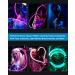 SZYICONG 6ft LED Whip - USB Rechargeable, 7 Colors, 4 Modes - Perfect for Rave Party, Music Festival, Stage Show - Fiber Optic Light Whip - Buy Online on GoSupps.com