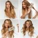 Flintronic 3-Barrel Curling Iron - 25mm Wave Hair Styler Quick Heating 180-210 Perfect for Long & Short Hair Includes 5 Hairpins - Buy Online on GoSupps.com