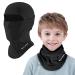 ICOCOPRO children storm hood winter warm balaclava windproof face mask ski mask storm mask for young girls unit size uniform size black