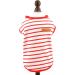 Smalllee Lucky Store Summer Clothing for Dogs | Striped T-Shirt for Small & Medium Breeds | Sleeveless Teacup Yorkie & Chihuahua Apparel in Medium Red - Buy Online on GoSupps.com