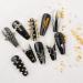 600Pcs Metalic Spike Studs Nail Art Decorations - Silver/Black/Gold Rivet Studs for DIY Manicure Tips Craft - Buy Online on GoSupps.com