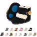 EDOTON Baby Warm Booties with Button Design Soft Bottom Non-slip Sole Toddler Snow Boots Winter Warm Shoes 0-6 Months A Black