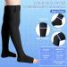 2 Pairs Open Toe Thigh High Zipper Compression Socks 15-20 mmHg for Edema Swelling - Women Men - Buy Online on GoSupps.com