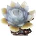 Natural Crystal Rough Natural Agate Geode Lotus Figurine Drusy Cluster Crystal Flower for Home or Wedding Decoration+Fashionable Wooden ba - Buy Online on GoSupps.com