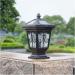 Courtyard Light Solar Lamp Outdoor Floor Lamps Lantern Patio Landscape Porch Columns and Pillars Black Aluminum Garden Waterproof Pillar Lamp Fixture Street Lamp Decor - Buy Online on GoSupps.com