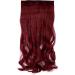 S-noilite Fashion Clip in Hair Extensions 24 Inch Maroon Mix Dark Red - Curly Wavy Hairpiece 5 Clips Half Full Head - Buy Online on GoSupps.com