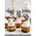 24 Pieces Glitter 70th Birthday Cupcake Toppers | 70th Birthday Decorations | 1954 Theme Party Accessories | Black Cake Decor - Buy Online on GoSupps.com