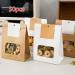 Set Of 50 Convenient Paper Bags For Bread Clear Window Cookie Packaging Bag Practical Food Package Bag For Parties - Buy Online on GoSupps.com
