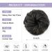 8 Inch Natural Black Messy Bun Hair Piece for Women - Human Hair Tousled Updo Extension with Wavy Curly Wrap Ponytail - Hair Scrunchies for Girls - Buy Online on GoSupps.com