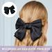 Bow Hair Clip 2PCS Hair Bows for Women Big Bowknot Hairpin French Bow Hair Clips with Ribbon Solid Color Hair Barrette Hair Bow Clips Soft Satin Silky Hair Bows for Women Girls(Black+Purple) - Buy Online on GoSupps.com