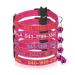 Personalized cat neck bands with bell custom safety buckle for cat neck bands embroidered ID name on the kitten neck band with bell (Rose Red)