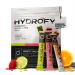 Hydrofy Hydrogen Water + Electrolytes Drink Mix - Variety Pack | H2 Hydration Packets with Molecular Hydrogen Sodium Potassium Magnesium | Lemon Lime Raspberry Orange + Caffeine | 12 Count Variety with and without Caff