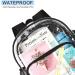 Clear Mini Stadium-Approved Waterproof Backpack | Lightweight & Heavy-Duty Transparent Bag for Concerts, Travel, & Events - Black Pocket - Buy Online on GoSupps.com