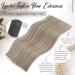 Laavoo Real Hair Tape Extensions Blonde Highlight Seamless 35cm #P18/613 | 5pcs Virgin Ash Blonde HairExtensions - Buy Online on GoSupps.com
