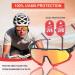 Gurzita Polarized Cycling Glasses | UV400 Sports Sunglasses for Men Women - Red - Buy Online on GoSupps.com