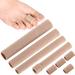 5 Pieces Toe Tubes Sleeves Toe Cushion Multi Size Toe Protectors Soft Corn Gel Pad Protectors for Cushions Corns Blisters Calluses Toes and Fingers (Uncut Size)