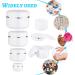 8 Pcs Cosmetic Sample Jars Including 10ml/30ml/50ml/100ml Travel Pots for Toiletries with Spatulas Tool and Labels for Creams Make-up Sample Glitter Nail Art Storage - Buy Online on GoSupps.com