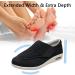 MEJORMEN Women Diabetic Shoes Extra Wide Width Adjustable Strap | Lightweight Breathable Mesh Sneakers for Elderly | Black - Size 8 - Buy Online on GoSupps.com
