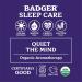 Organic Sleep Balm with Lavender & Bergamot - Badger Company 0.75 oz | Relax & Unwind - Buy Online on GoSupps.com