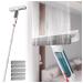 RRRYYYZZ 75'' Spray Window Squeegee for Home with 4-Section Extension Pole 4 in 1 Shower Squeegee for Glass Doors Window Cleaner Squeegee with Sewage Collector and 5 Pads