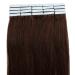 UK-fashion shop tape extensions real hair 100g hair extension 100% real hair extensions tape in 40 mushrooms smooth dark brown #02 (16-inch 40cm)