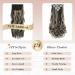 Feshfen Clip In Hair Extensions - 4PCs Synthetic Wavy 50cm Black & Blonde Mix - Women's Hair Part Clip In Extensions - Buy Online on GoSupps.com